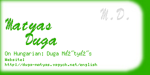 matyas duga business card